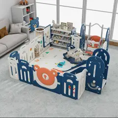 GENERICO - CORRALITO INFANTIL DONOSO AZUL PARA BEBES 2.00 X 2.00 MTS