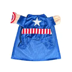 GENERICO - Disfraz Halloween Capitán América 3D perro y gato Talla 4