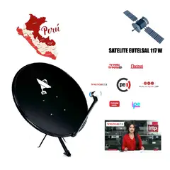 RST - KIT TV SATELITAL STD - TV PERU HD - RADIO NACIONAL - IPE - 90CM