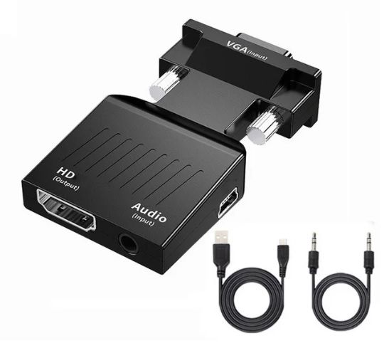 Adaptador VGA a HDMI con cable de audio