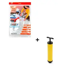 GENERICO - Bolsas Compresoras Ahorra Espacio 4 Unidades + Desinflador