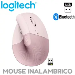 LOGITECH - MOUSE LIFT VERTICAL INALAMBRICOBLUETOOTH ROSADO