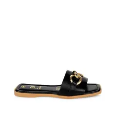 Piazza - Sandalia Slide Casual CESI-2512 Negro