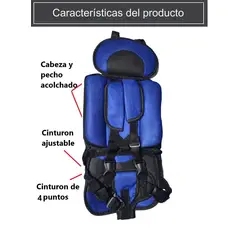GENERICO - Silla Carro Bebe Seguridad Cinturón Infantil Asiento AZUL