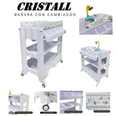 GENERICO - Bañera Con Cambiador Cristall Con Regadera-Blanco