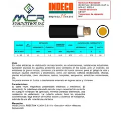 INDECO - CABLE ELECTRICO 95MM LIBRE DE HALOGENO N2XOH UNIPOLAR X METRO