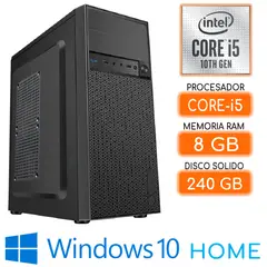 INTEL - Computadora CPU CORE i5-10400 RAM 8Gb SSD 240Gb Windows 10 PC 10maGen