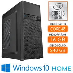 INTEL - Computadora CPU CORE i5-10400 RAM 16Gb SSD 240Gb Windows 10 PC 10maGen