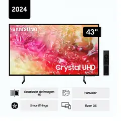 SAMSUNG - Televisor LED 43 Crystal UHD 4K 43DU7000