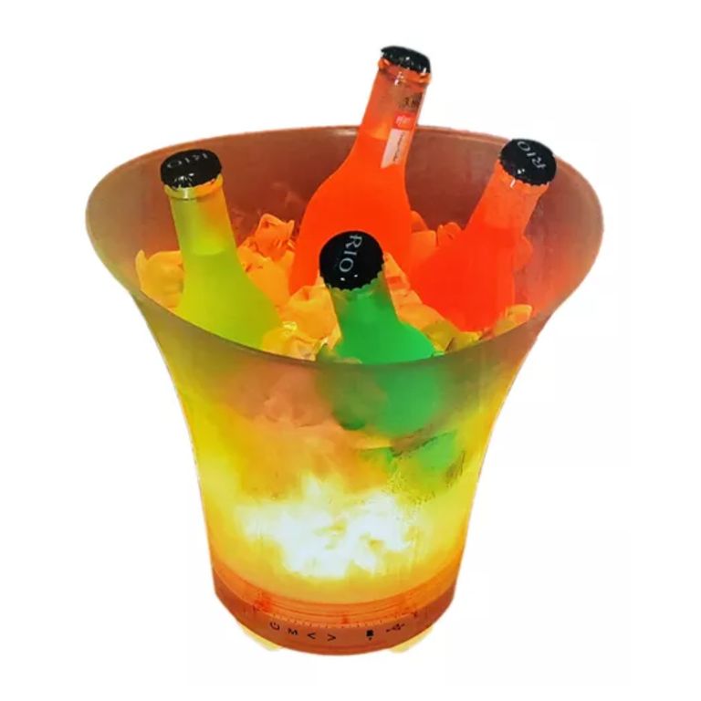 CUBETA DE HIELO PARLANTE CON LUCES LED RECARGABLE
