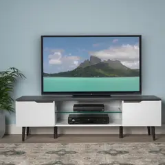 TU MESITA - Mesa de TV Clásica Florián color BlancoDuna