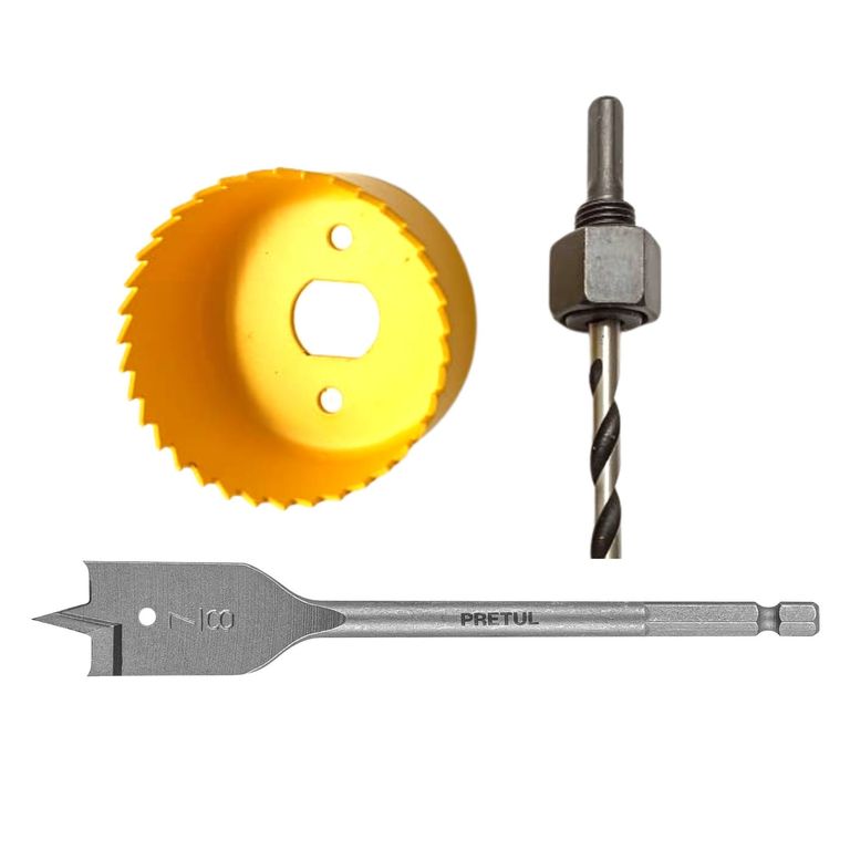 Kit para instalar cerradura 3 piezas brocasierras -