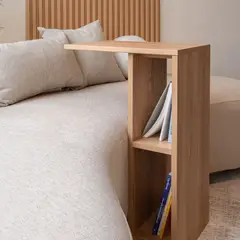 GENERICO - MESA LATERAL SILENE multifuncional y con ruedas- Refer Store