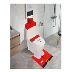 GENERICO - Set De Baño Pascuero 3 Piezas Adorno Navidad Decoracion