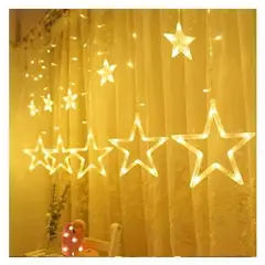 GENERICO - Cortina Luces de Navidad Led Guirnalda Estrellas de Navidad