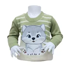 GENERICO - Chompa Algodón - Hilo - lobo