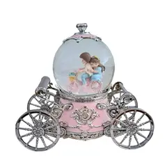 GENERICO - Esfera con carruaje Bola Nieve Caja Musical Luces Decoración