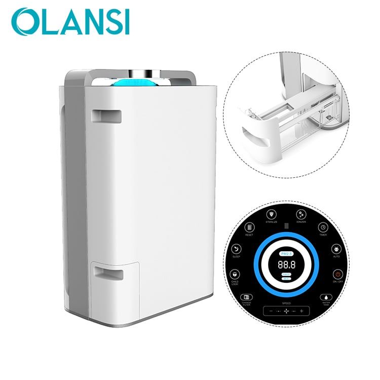Olansi Purificador de Aire con 8 Etapas con Filtro Hepa H13 450m3/h