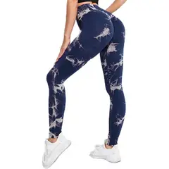 GENERICO - Leggins Deportivo Levanta Cola Tie Dye Gym Yoga Tiro Alto