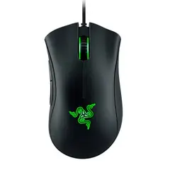 RAZER - Mouse Deathadder Essential green light - Negro