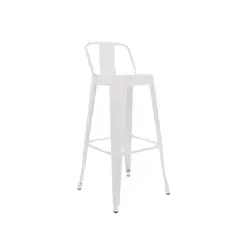 BONNO - Banco para Bar Cloe con espaldar Blanco
