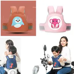 GENERICO - Cinturón de Seguridad Para Moto o Bici de NIÑOS ROSADO