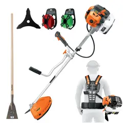 TRUPER - Combo desbrozadora 2HP 18 Pulg, Tronzador de raices, cuchilla