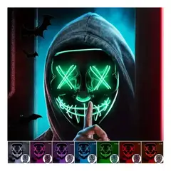 GENERICO - Máscara De La Purga Halloween Terror Led