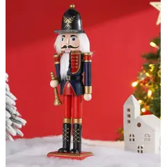 GENERICO - MUÑECO CASCANUEZ DE MADERA CON TROMPETA - NAVIDAD