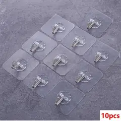 GENERICO - GANCHO ADHESIVO MULTIFUNCIÓN PACK POR 10 UND