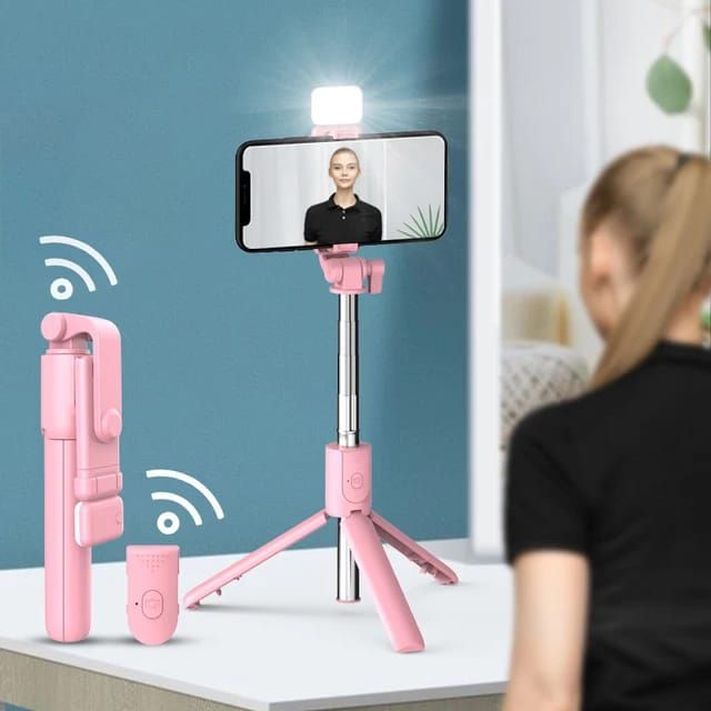 Palo Selfie Stick R1S con luz LED