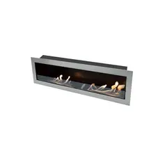 BIOCALOR - Chimenea Ecológica Empotrable INOX 150x45cm ExtraGrande