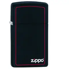 ZIPPO - Encededor Slim Black Matte with Red Border