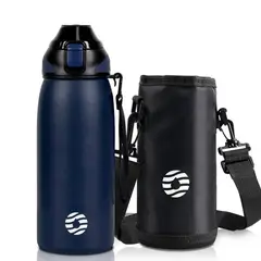 FJBOTTLE - - Botella de agua con aislamiento y tapa tritán 600ml - Azul