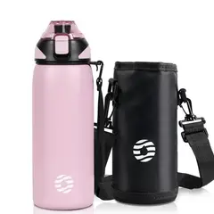FJBOTTLE - - Botella de agua con aislamiento y tapa tritán 600ml - Rosa