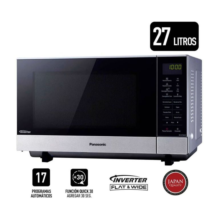 MICROONDAS 27L SILVER NN-SF564MRPM