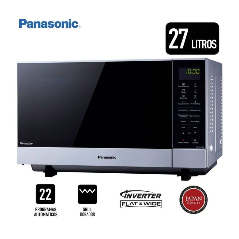 MICROONDAS 27L SILVER NN-GF574MRPM