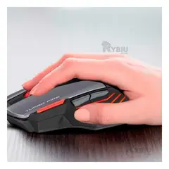 RYBIU IMPORT - Mouse para Laptop con LED Multicolor 4 Colores Negro
