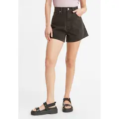 LEVIS - Shorts Mujer High Waisted Mom Negro