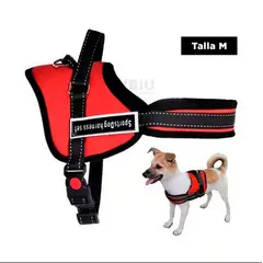 GENERICO - Arnes Pechera para Perro DE LONA T M ROJO