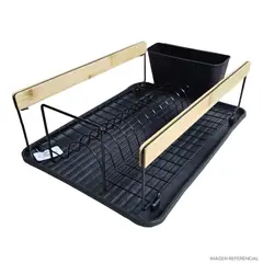 INSPIRA - Escurridor de platos y cubiertos con charola antigoteo