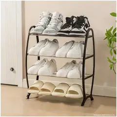 INSPIRA - Estante organizador de zapatos 4 niveles Negro