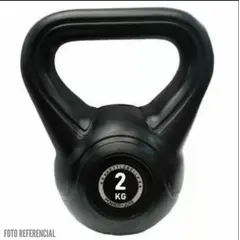 GENERICO - Pesa Rusa Kettebells de PVC 2kg - Negro