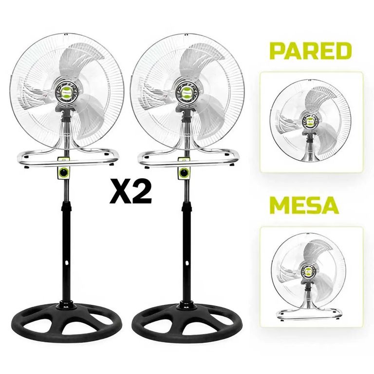 Ventilador Pedestal 3 en 1 De 18″ 200 W BK-8219VI/NG x 2 UNIDADES