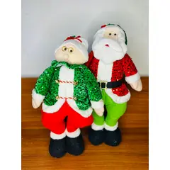 GENERICO - Muñecos Pati largos Mamá y Papá Noel