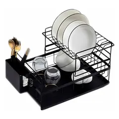 GENERICO - Escurridor de platos con base negro