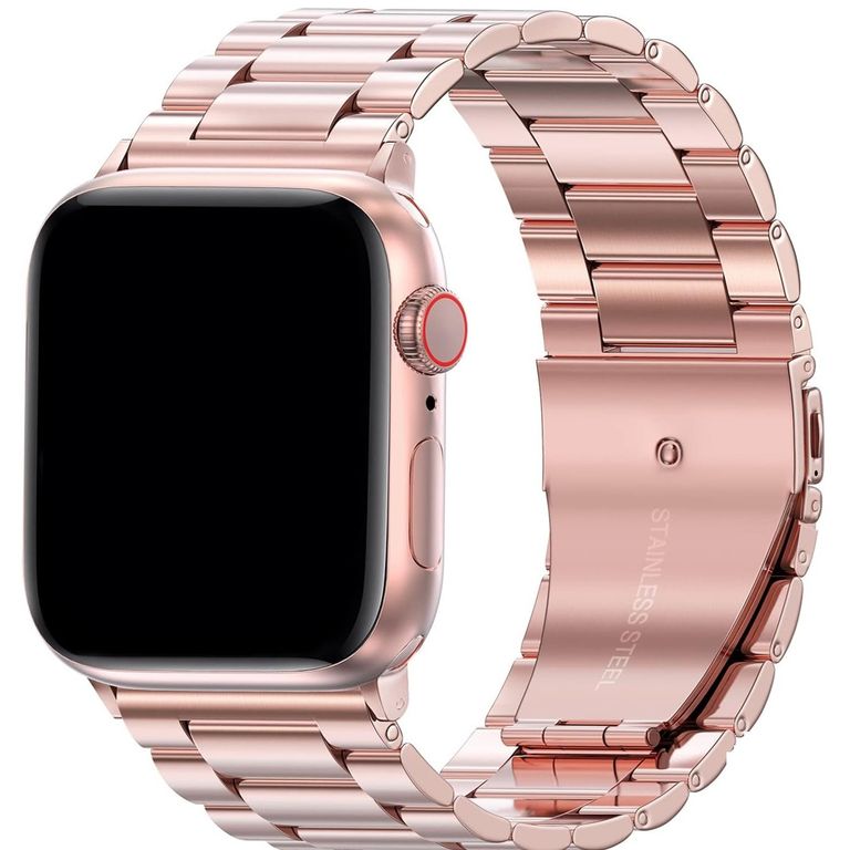 Correa Metalica Eslabon Para Apple Watch 38mm-Rosado