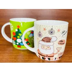 GENERICO - TAZA NAVIDEÑA ESTAMPADO DE 10x11.5cm PACK DE 3