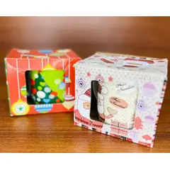 GENERICO - TAZA NAVIDEÑA ESTAMPADO DE 10x11.5cm PACK DE 3