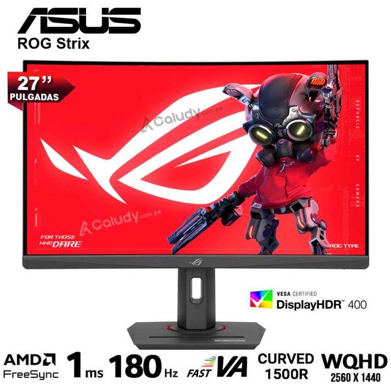 Monitor ROG Strix XG27WCS 27 CURVO VA FAST WQHD 180Hz 1ms